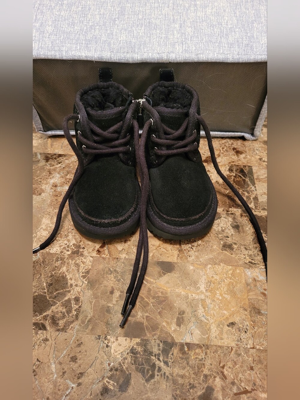 UGG Neumel II Kids Black Suede Boot